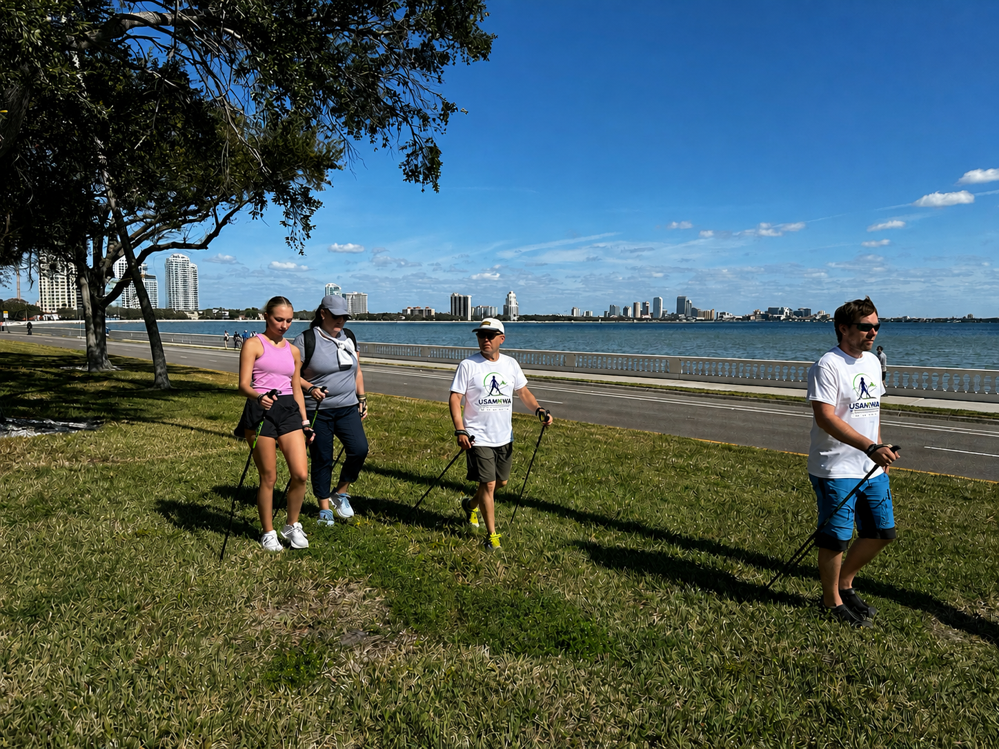 Homepage - USAMNWA 1 USAMNWA Nordic Walking group training outdoors in Florida
